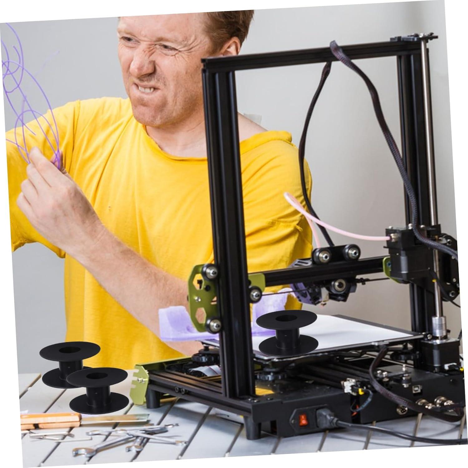 Organizador de Cables GLEAVI 4 Pcs Bobinas Plástico Negro