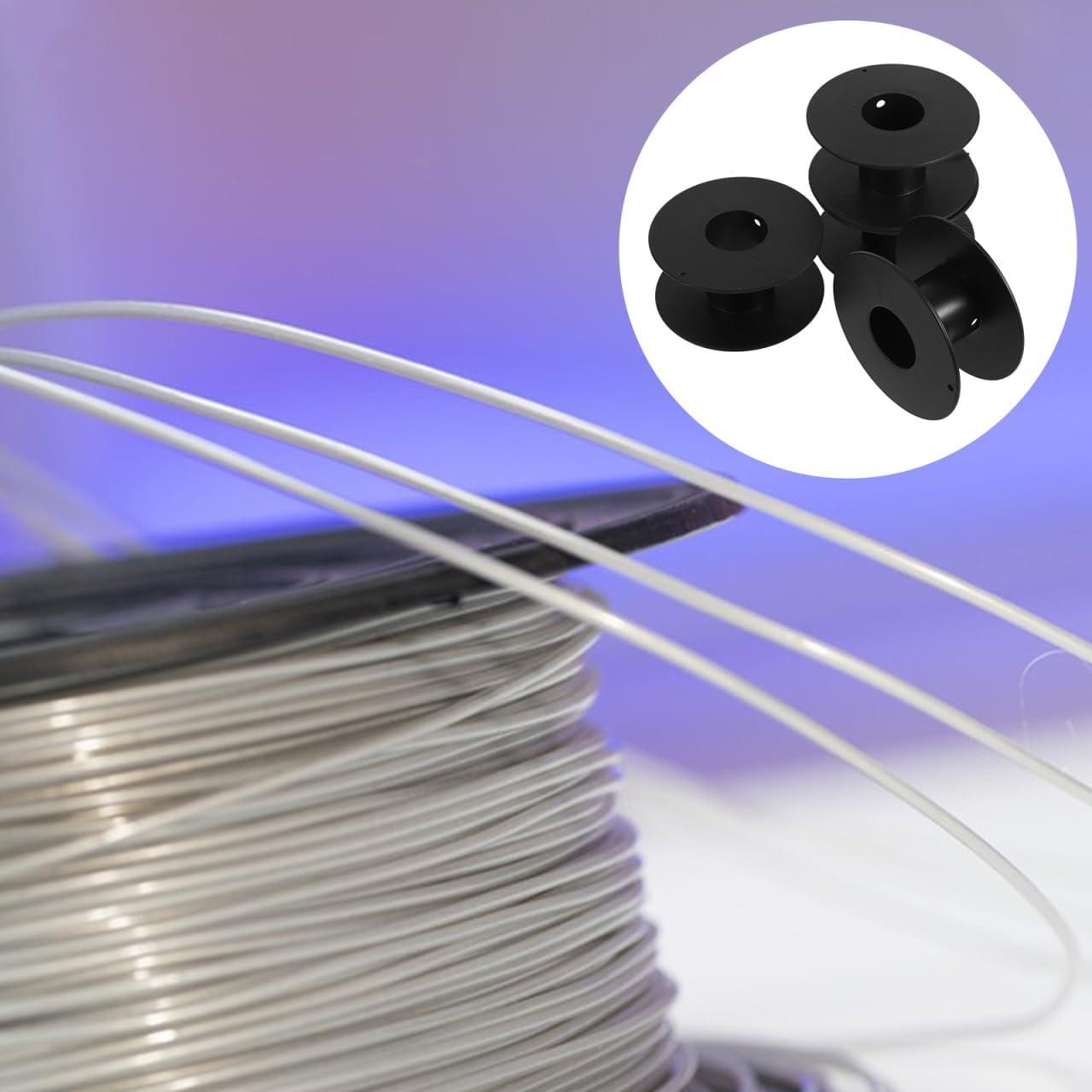 Organizador de Cables GLEAVI 4 Pcs Bobinas Plástico Negro