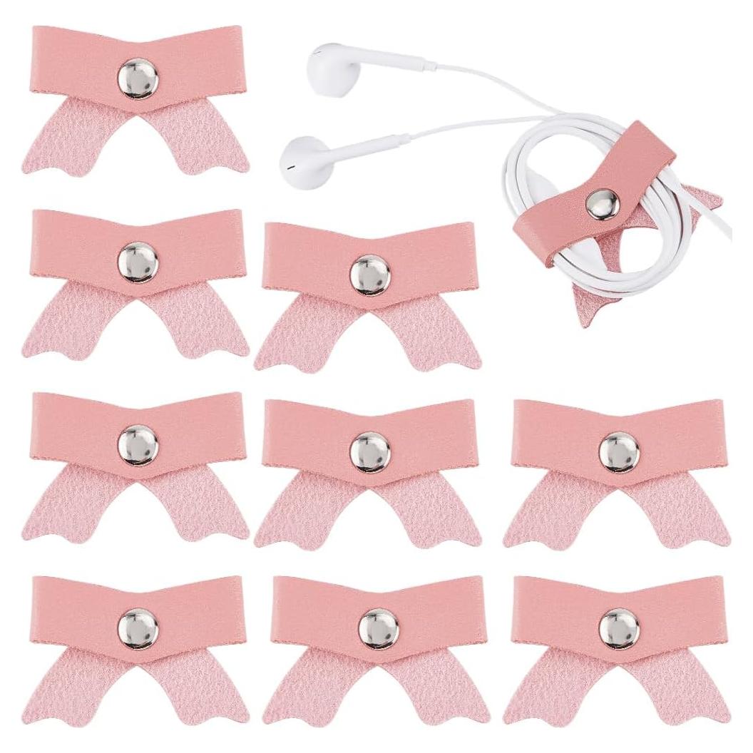 10 Pcs Clips Organizadores de Cables GORGECRAFT Rosa PU