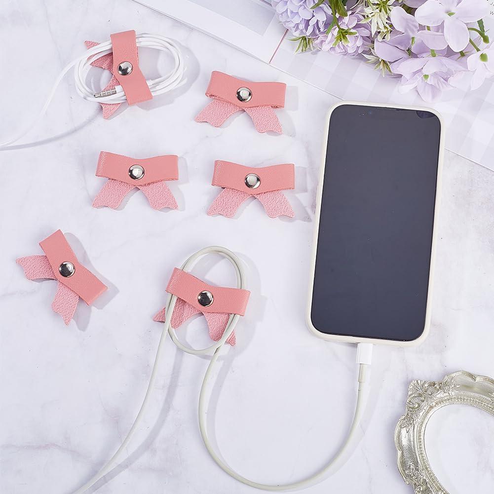 10 Pcs Clips Organizadores de Cables GORGECRAFT Rosa PU