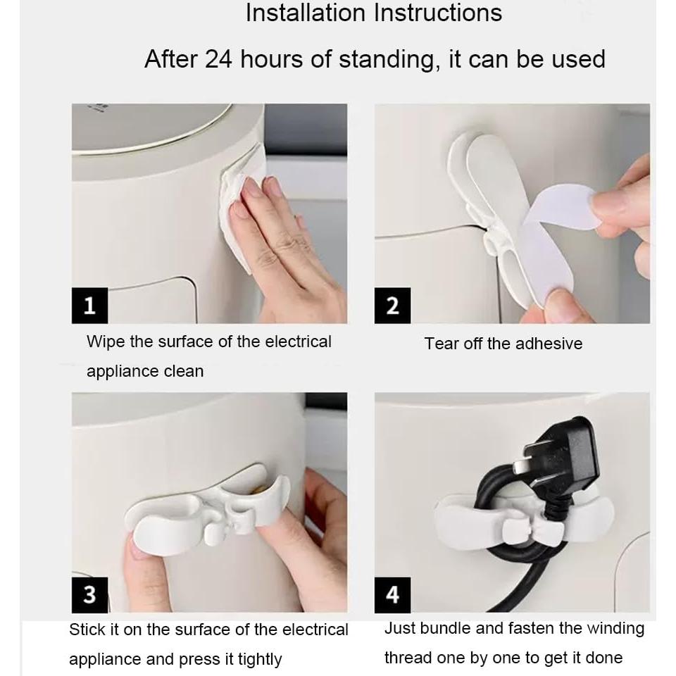 Organizador de Cables para Electrodomésticos Fxkoolr - Paquete de 4