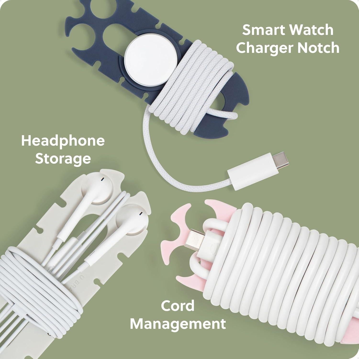 Set de 6 Organizadores de Cables U Brands para Auriculares