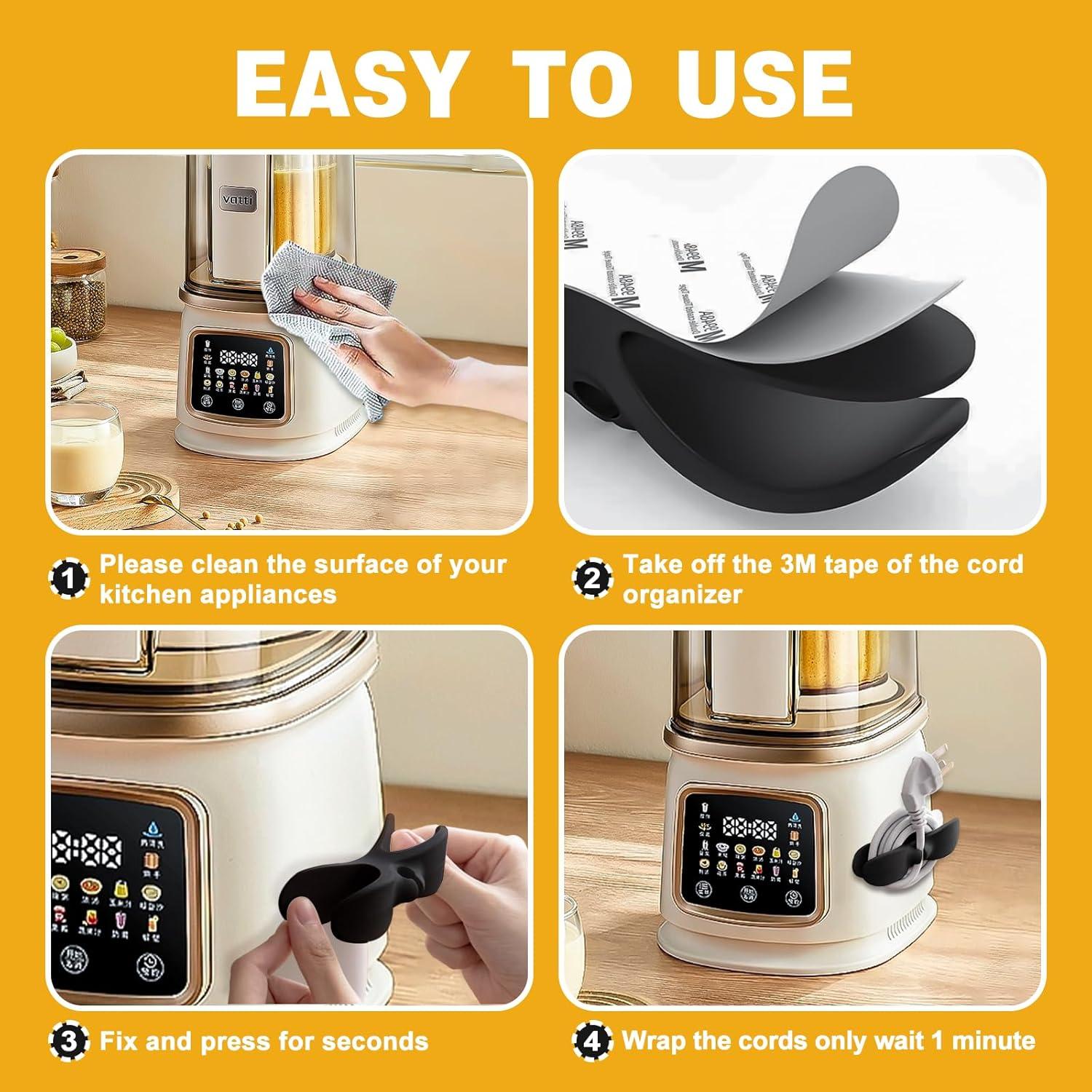 Organizador de Cables Akeva para Electrodomésticos de Cocina - 6 Piezas