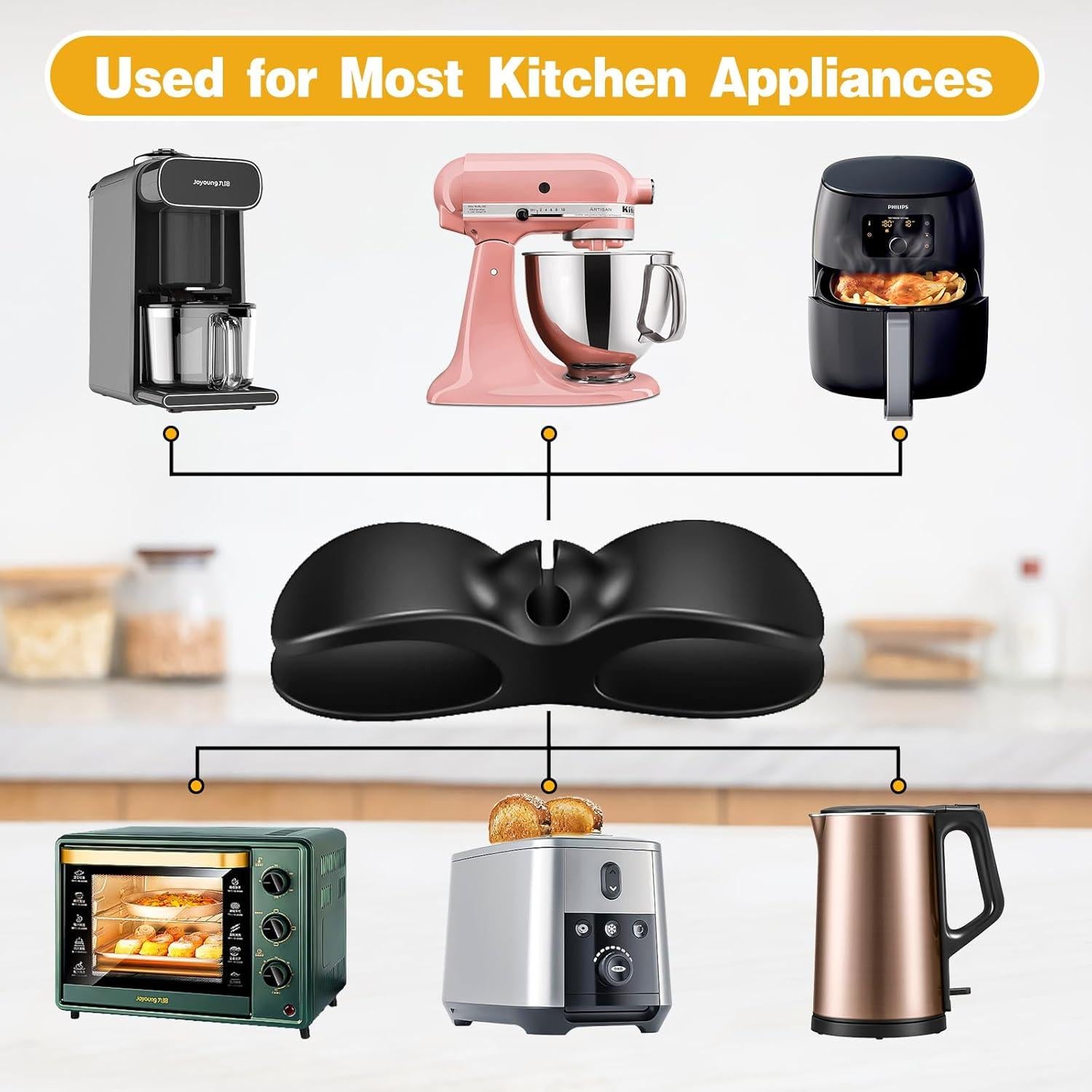 Organizador de Cables Akeva para Electrodomésticos de Cocina - 6 Piezas