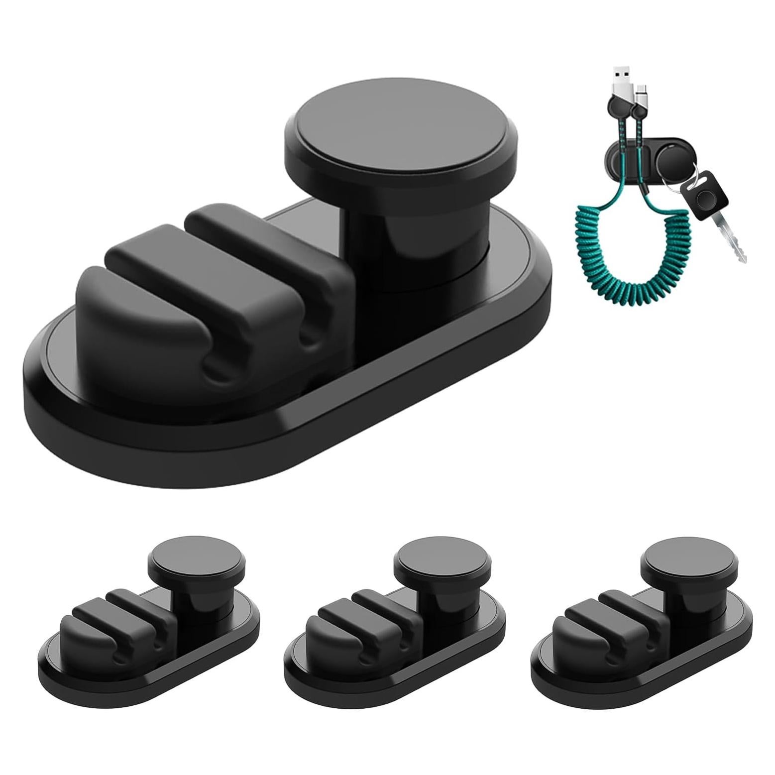 Soporte de Gancho para Coche Genérico 4 Pack - Organizador de Llaves y Cables