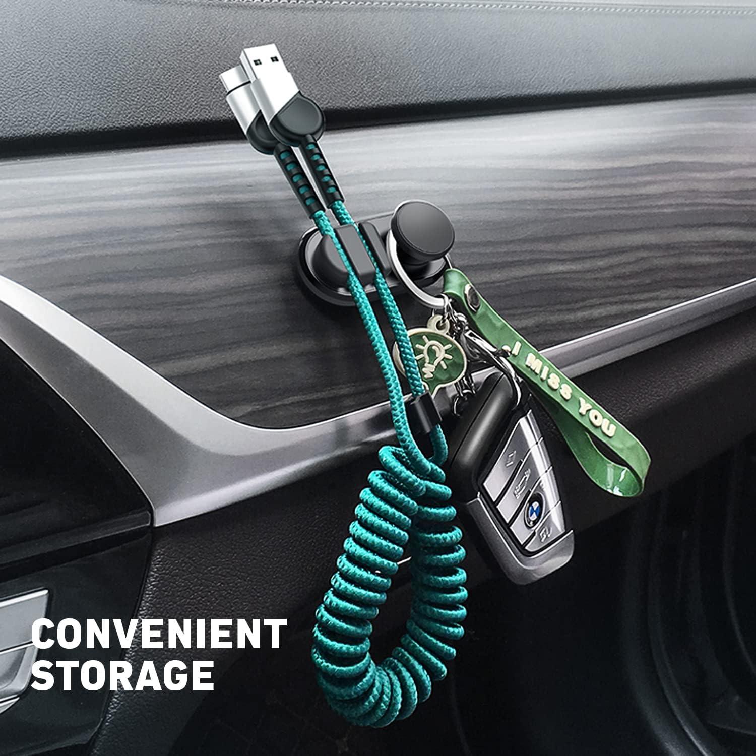 Soporte de Gancho para Coche Genérico 4 Pack - Organizador de Llaves y Cables