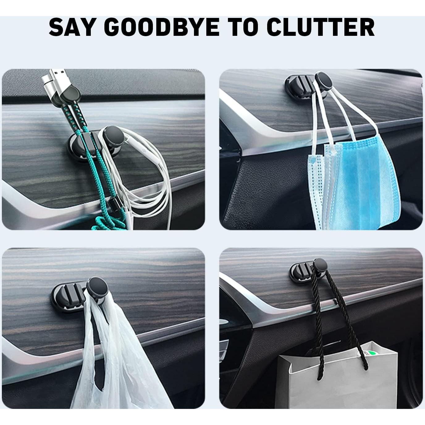Soporte de Gancho para Coche Genérico 4 Pack - Organizador de Llaves y Cables