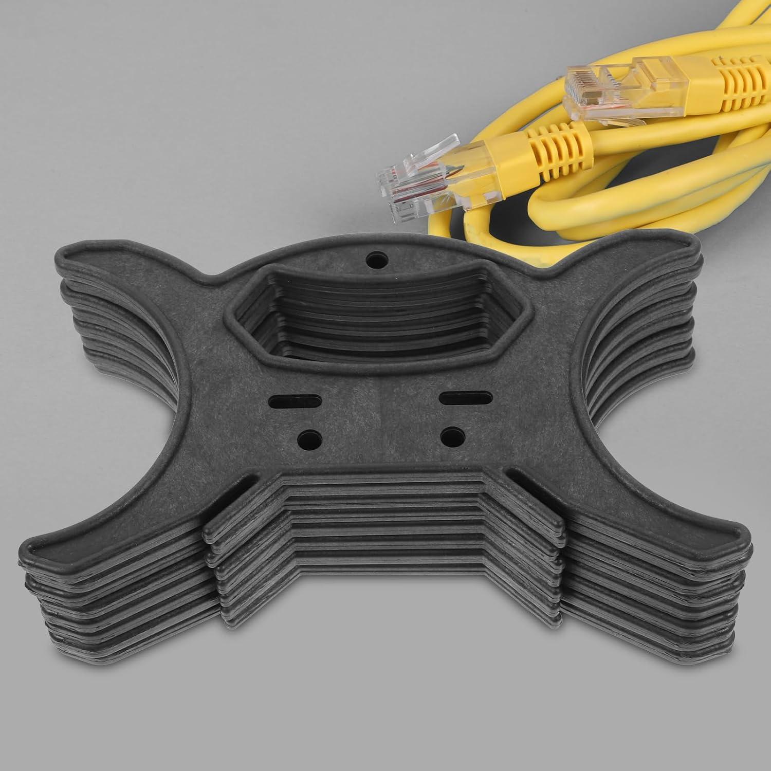 Garneck Enrollador de Cuerda 8 PCS Soporte Almacenamiento Negro