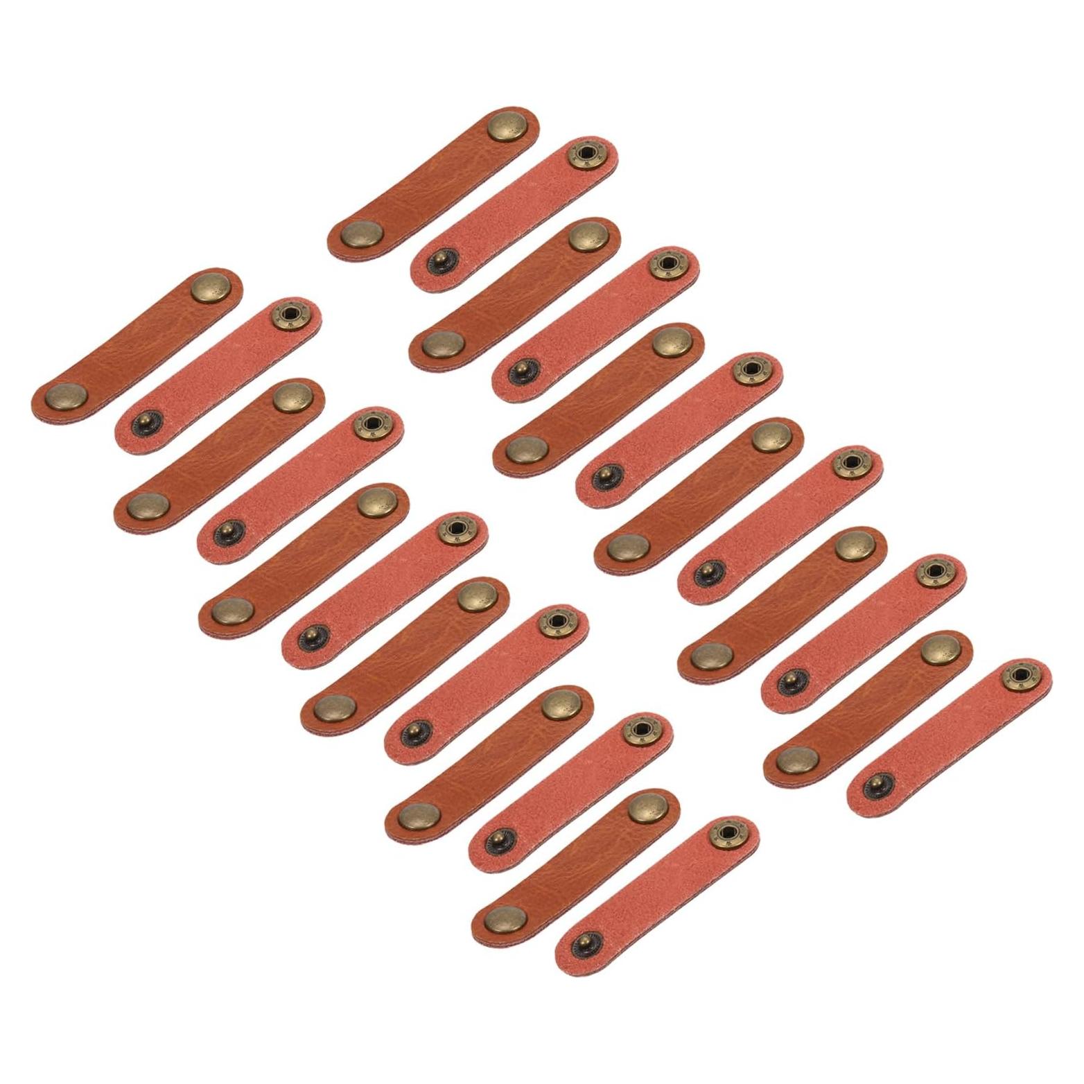 Organizador de Cables de Cuero MECCANIXITY 15 Pcs 63x16mm