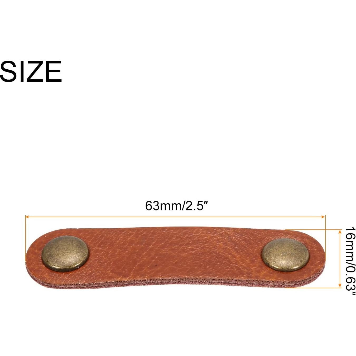 Organizador de Cables de Cuero MECCANIXITY 15 Pcs 63x16mm