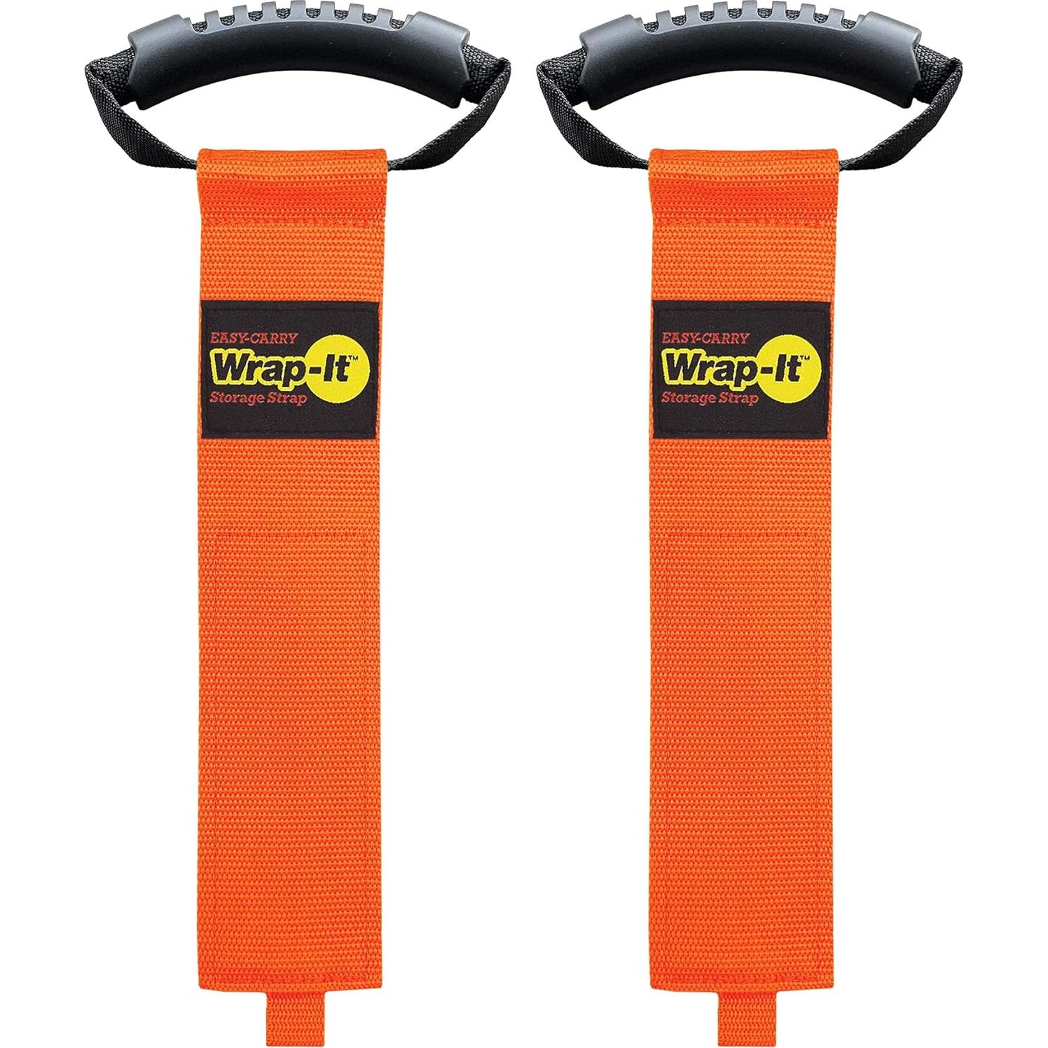 Correa de Almacenamiento Wrap-It 28" Naranja Brillante - 2 Piezas