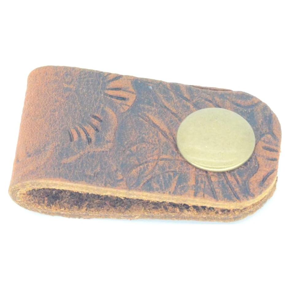 Organizador de Cables para Auriculares de Cuero Marrón