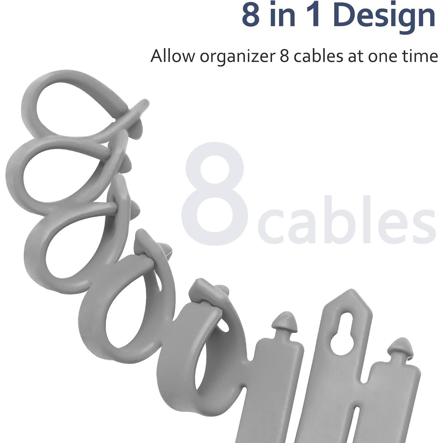 Organizador de Cables 5 Pack ELFRhino Silicona Multicolor 8 en 1