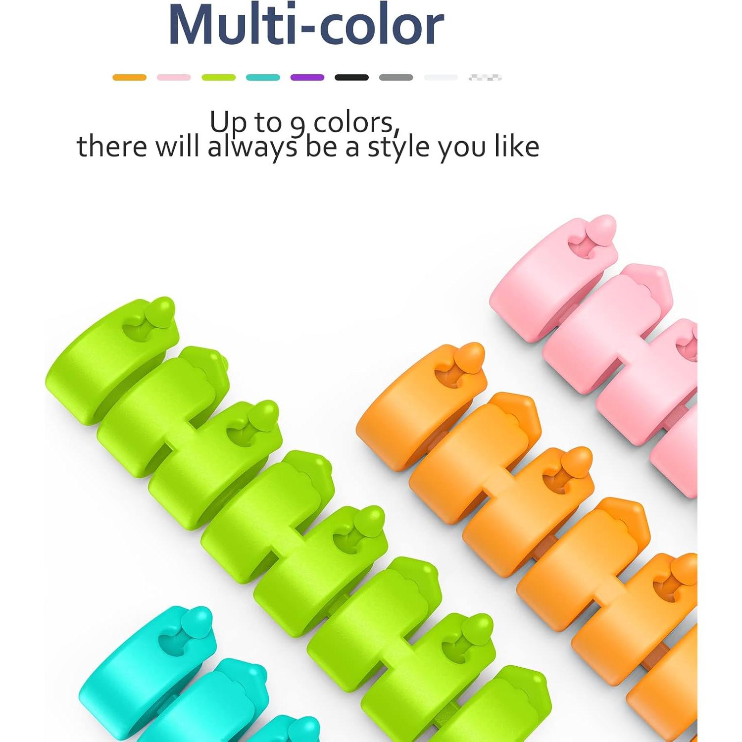 Organizador de Cables 5 Pack ELFRhino Silicona Multicolor 8 en 1