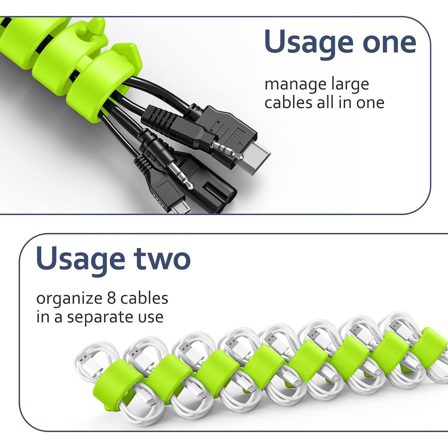 Organizador de Cables 5 Pack ELFRhino Silicona Multicolor 8 en 1