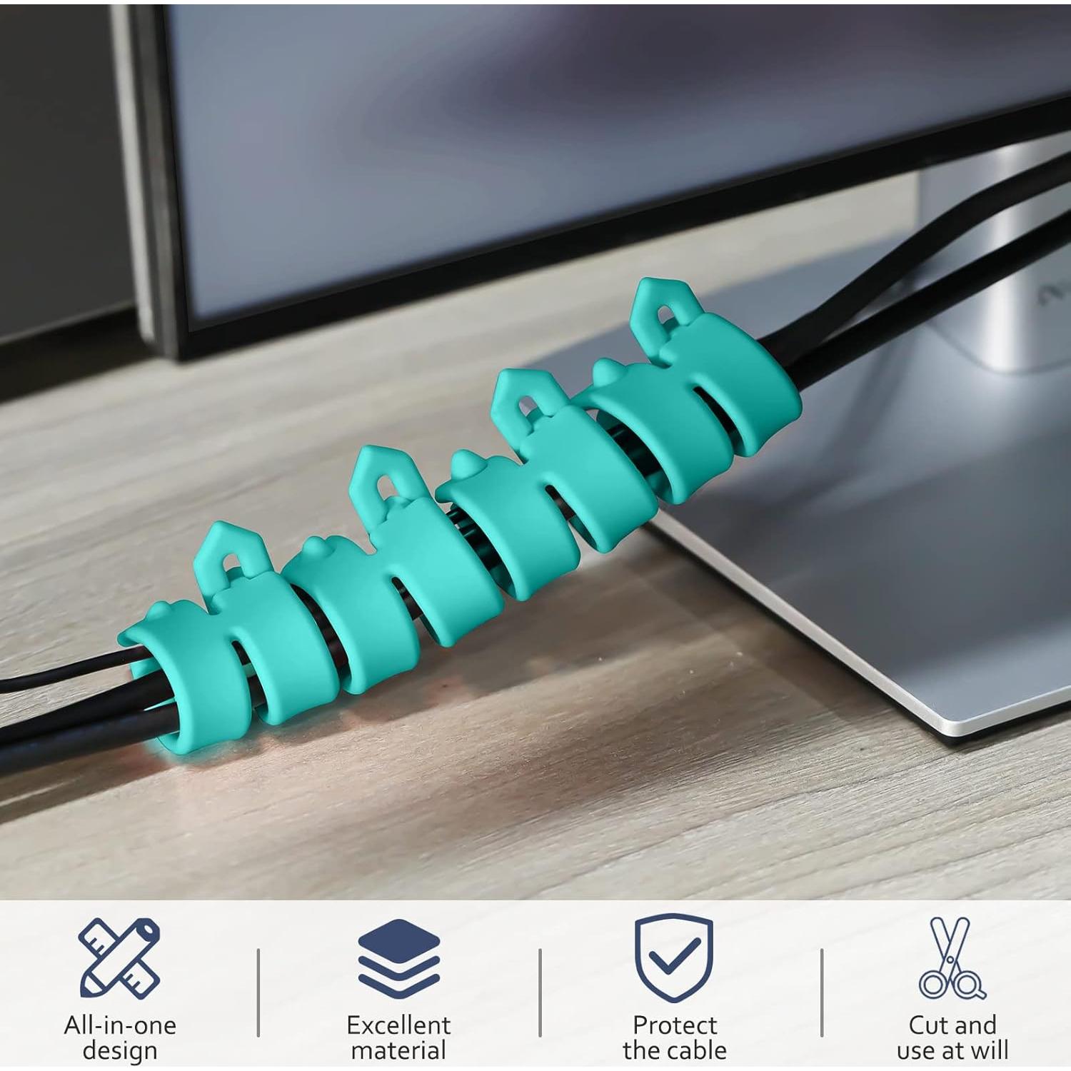 Organizador de Cables 5 Pack ELFRhino Silicona Multicolor 8 en 1