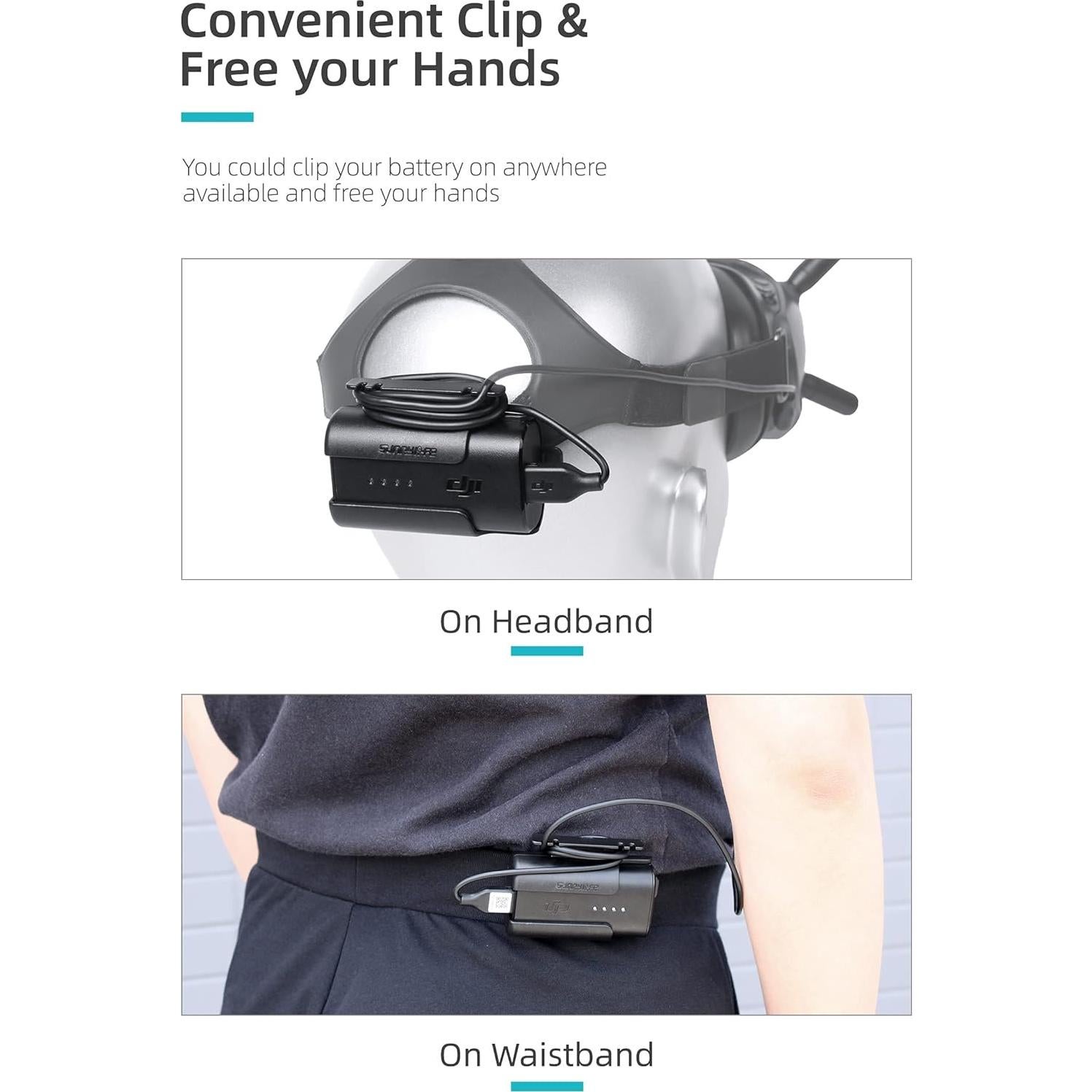 Clip de Batería BTG para Gafas DJI FPV V2 y Avata 2