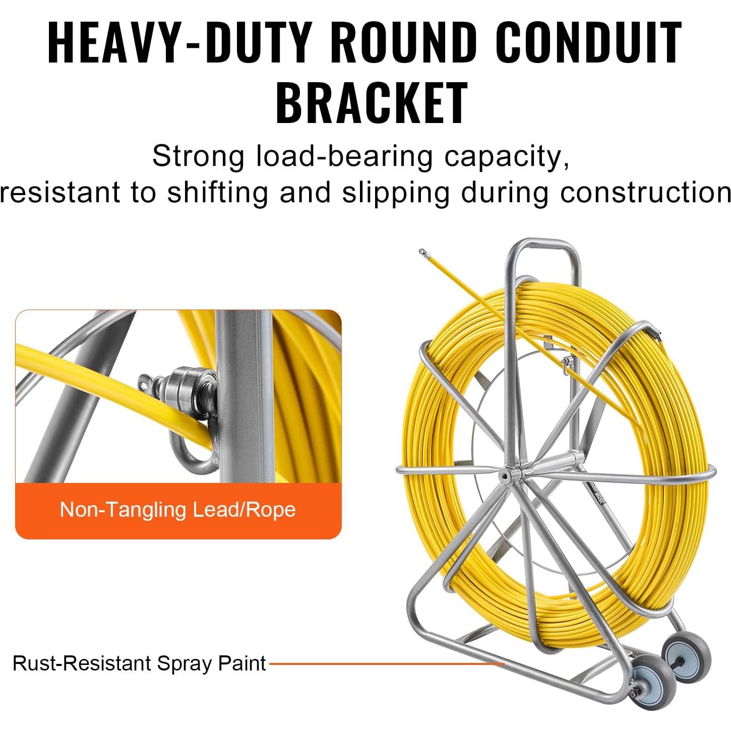 Cinta de Pesca VEVOR 200 m Fibra de Vidrio 8 mm Extractor