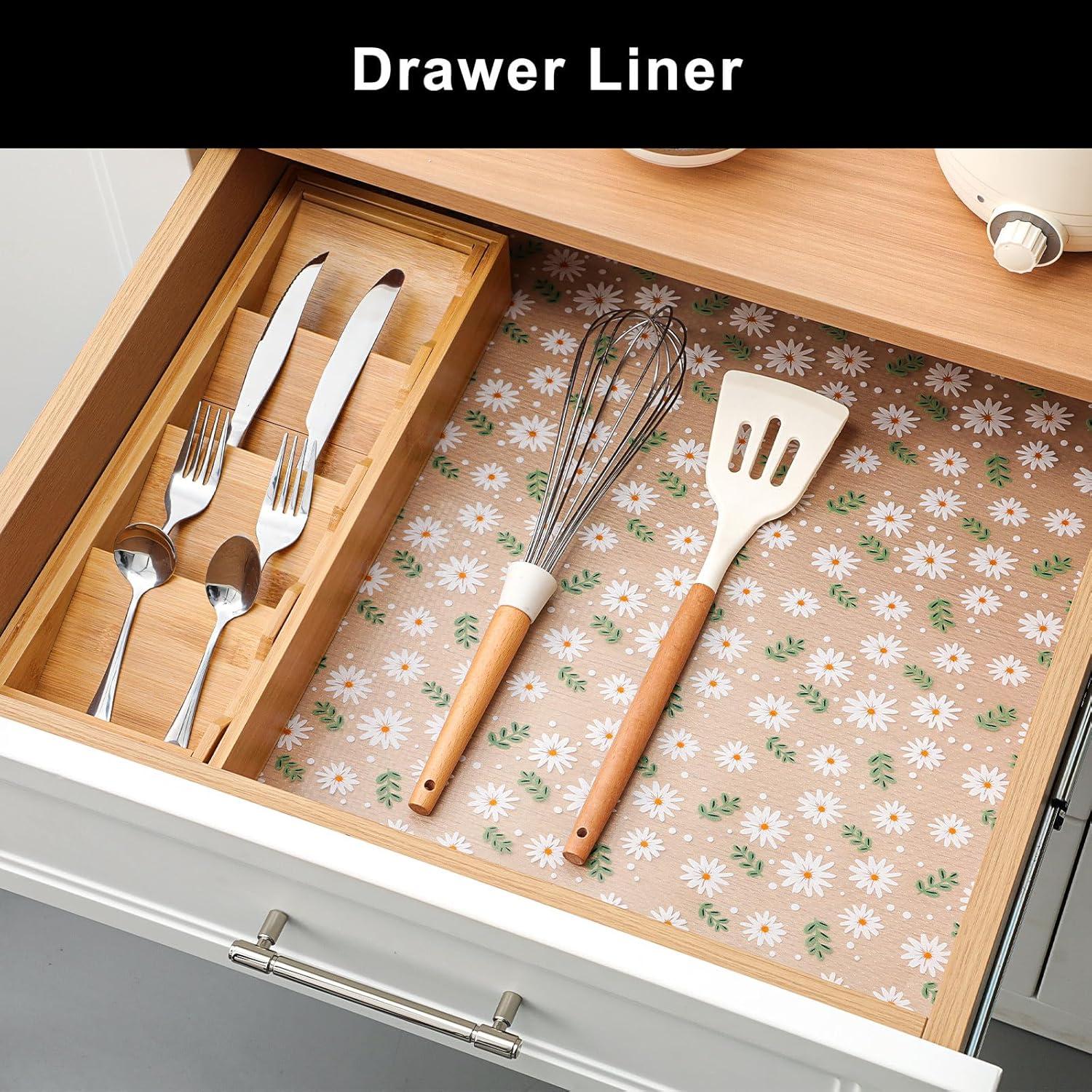 Forro de Estante Cooyes 30x300 cm EVA Antideslizante Floral