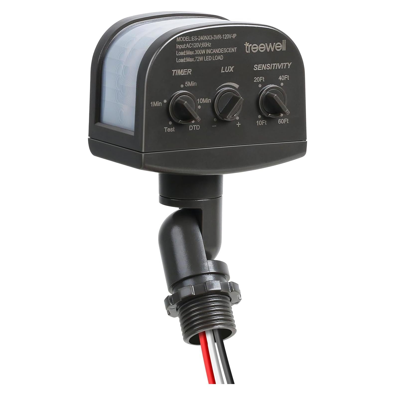 Sensor de Movimiento Treewell TMDL240A 240° 60 Pies Ajustable