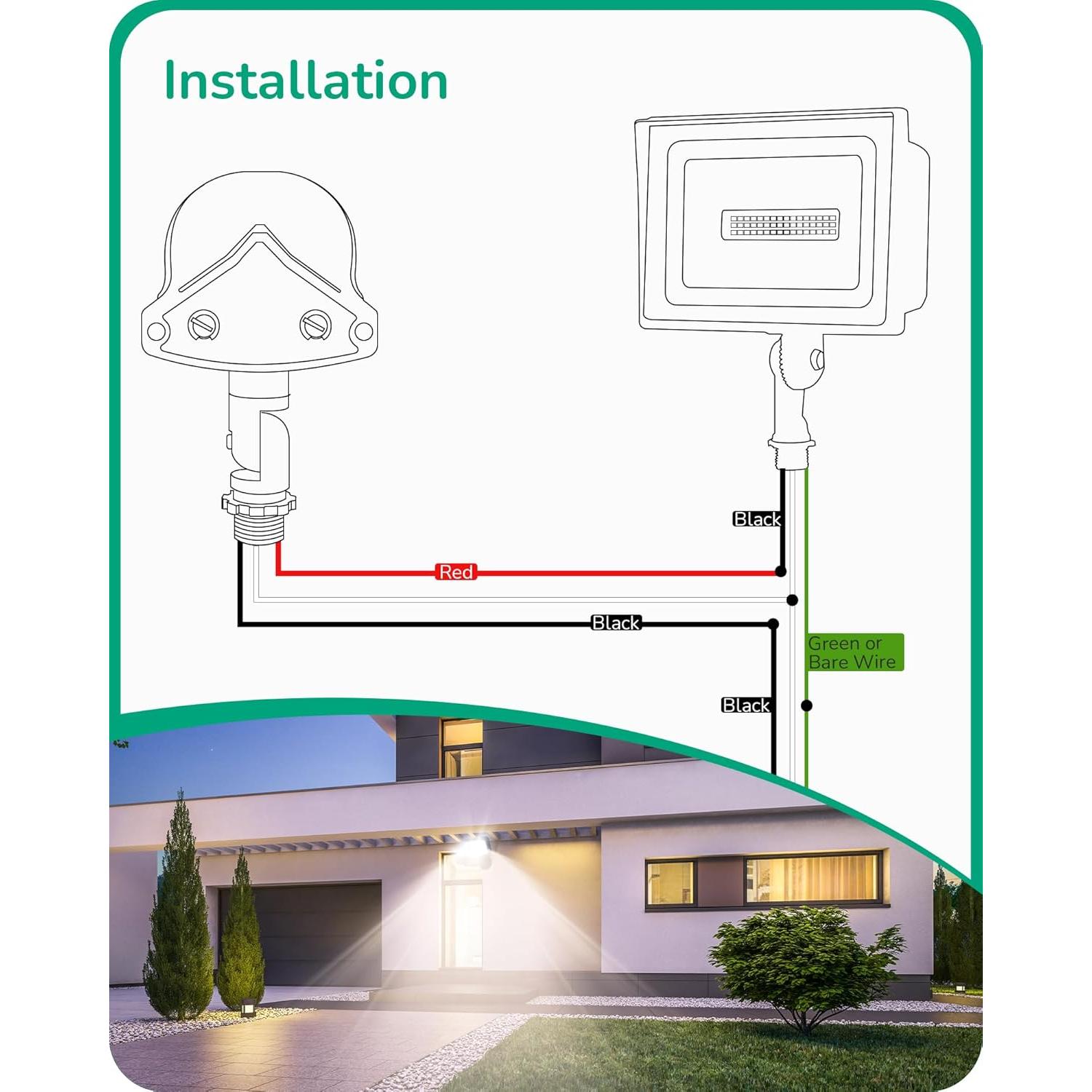 Sensor de Movimiento EDISHINE 240° Ajustable 2 Pack