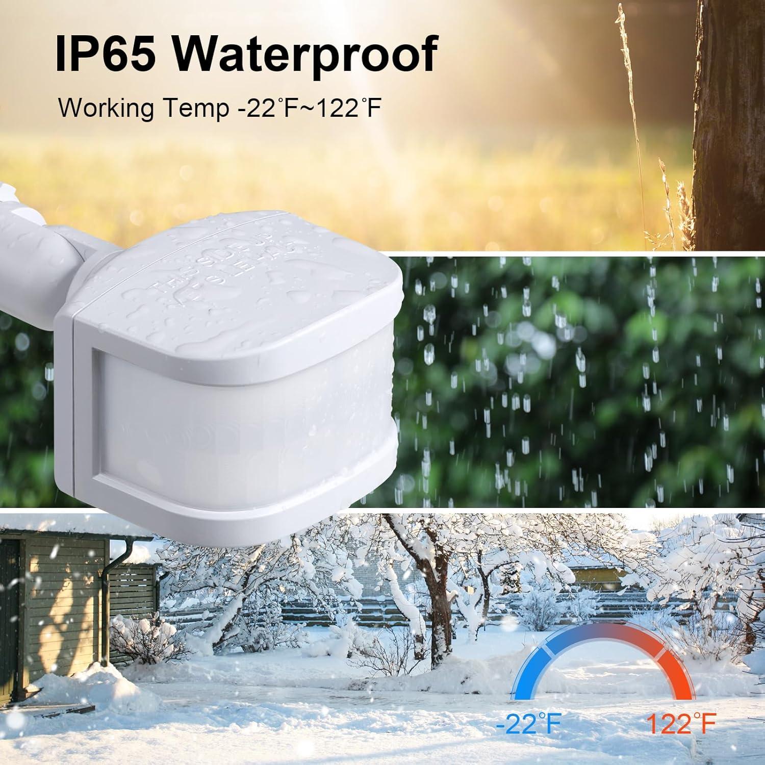 Sensor de Movimiento Treewell 2 Pack 240° Ajustable 18.3m