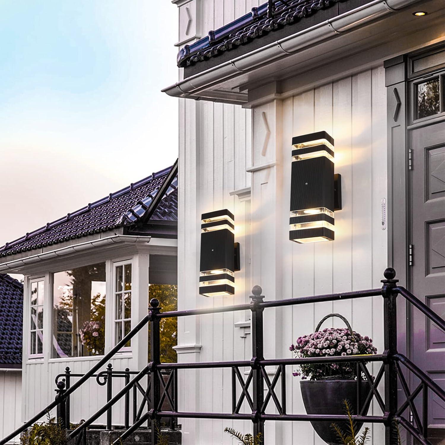 Luces de Pared Exteriores BOXCUPIN con Sensor Dusk a Dawn 4 Pzas