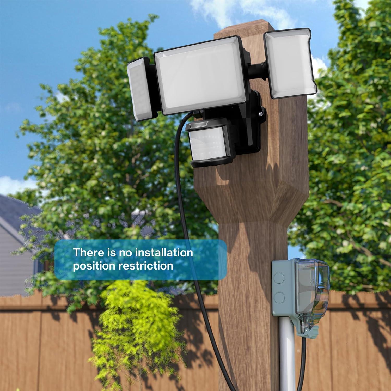 Luz de Inundación LED Olafus 75W con Sensor de Movimiento, 7500LM