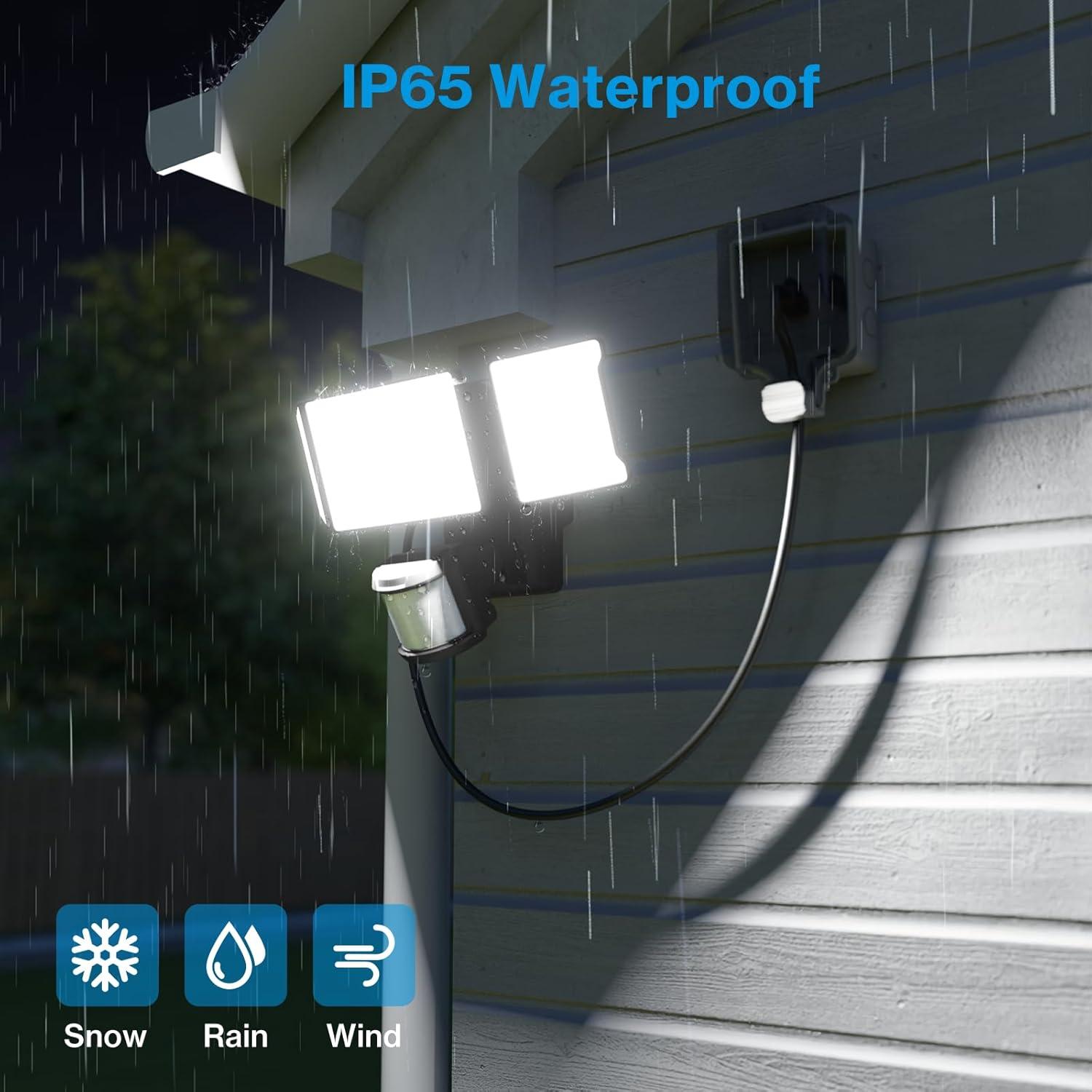 Luz de Inundación LED Olafus 75W con Sensor de Movimiento, 7500LM