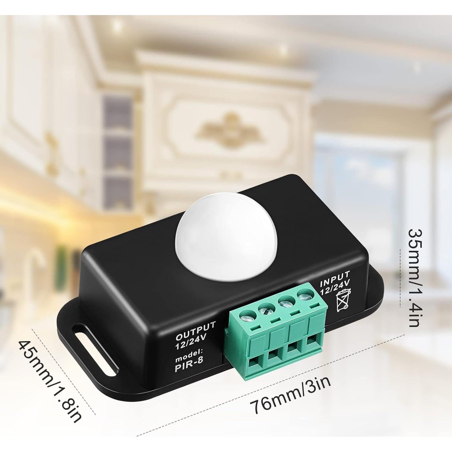 3 Sensores PIR Infrarrojos Weewooday 12V-24V Ajustables