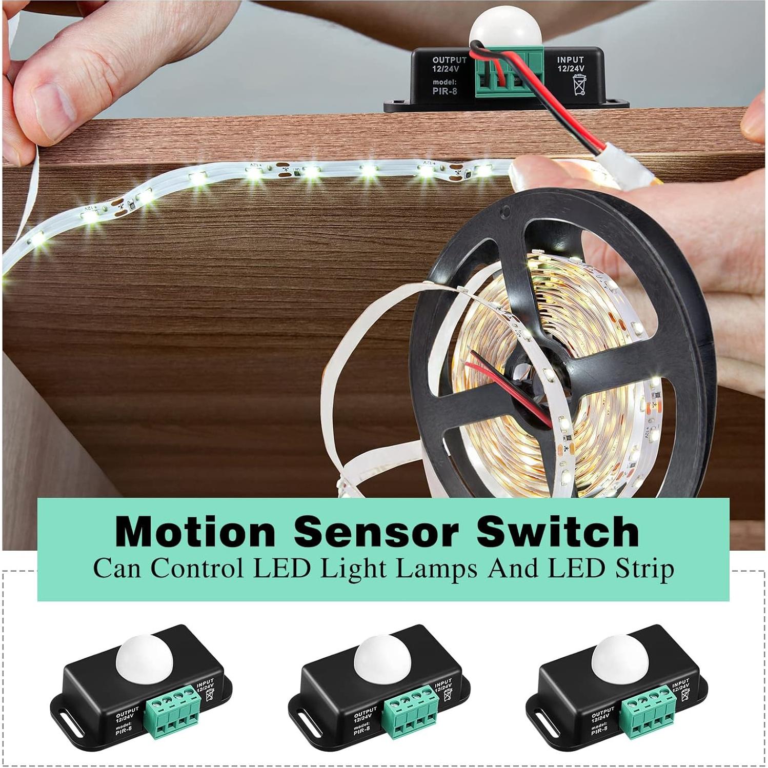 3 Sensores PIR Infrarrojos Weewooday 12V-24V Ajustables