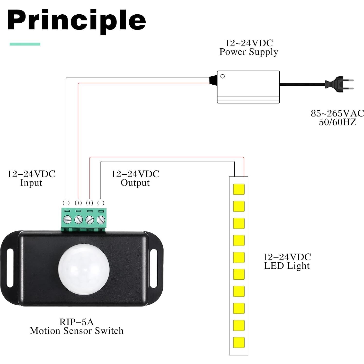 3 Sensores PIR Infrarrojos Weewooday 12V-24V Ajustables