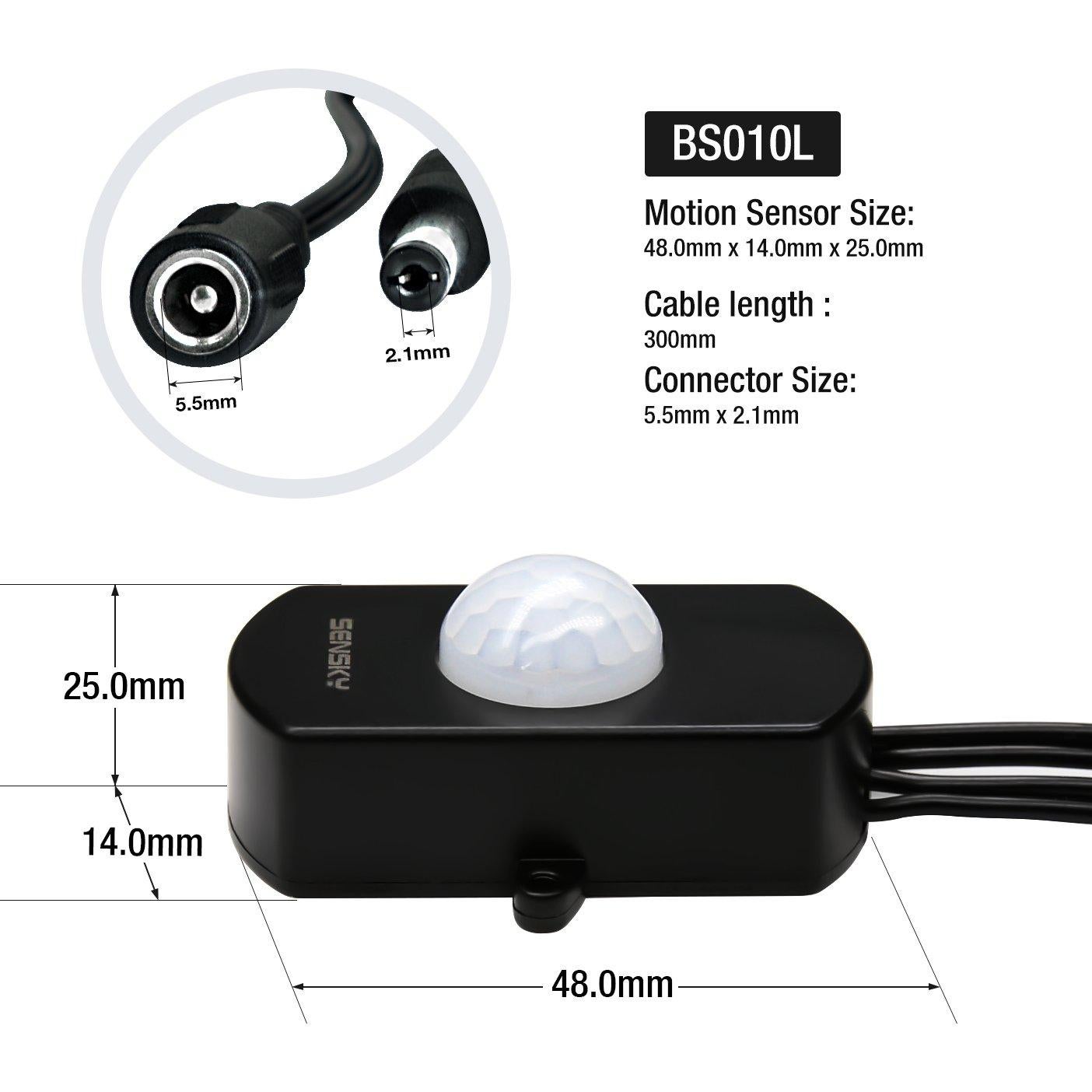 Sensor de Movimiento PIR SENSKY BS010L 12V-30V Ajustable