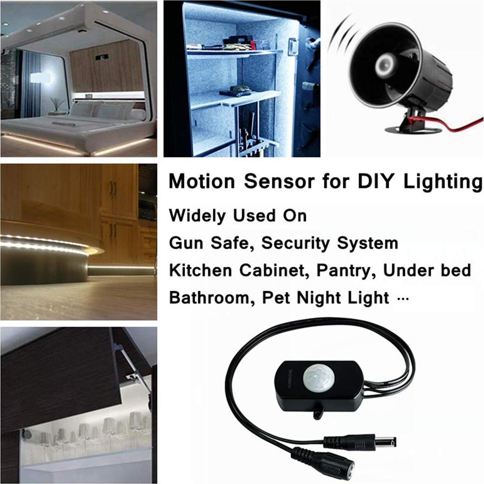 Sensor de Movimiento PIR SENSKY BS010L 12V-30V Ajustable