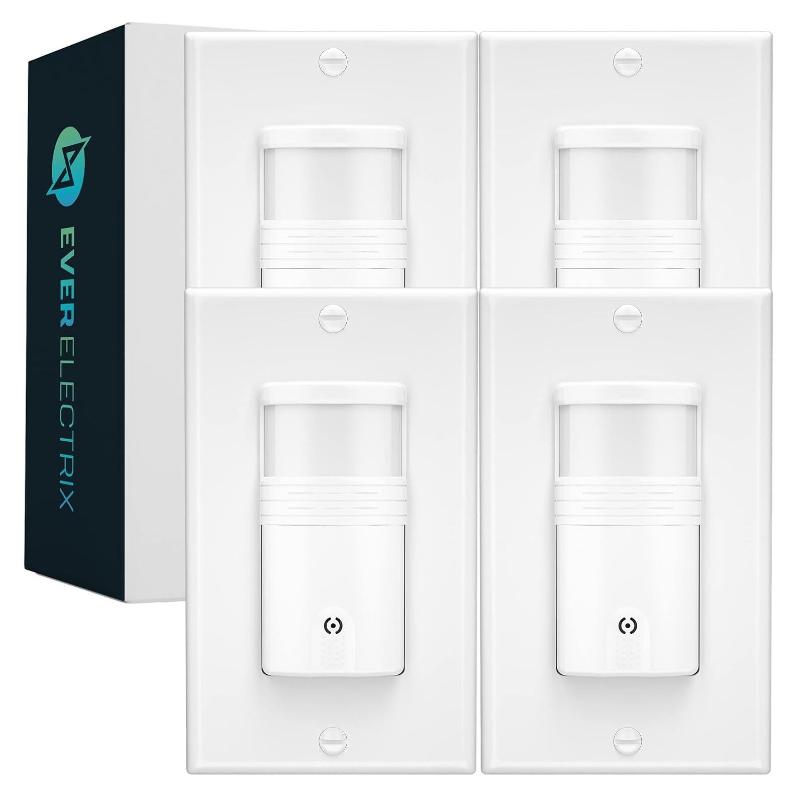Interruptores de Luz con Sensor de Movimiento EverElectrix - Paquete de 4