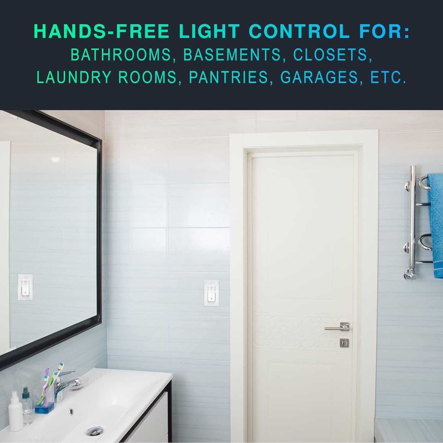 Interruptores de Luz con Sensor de Movimiento EverElectrix - Paquete de 4