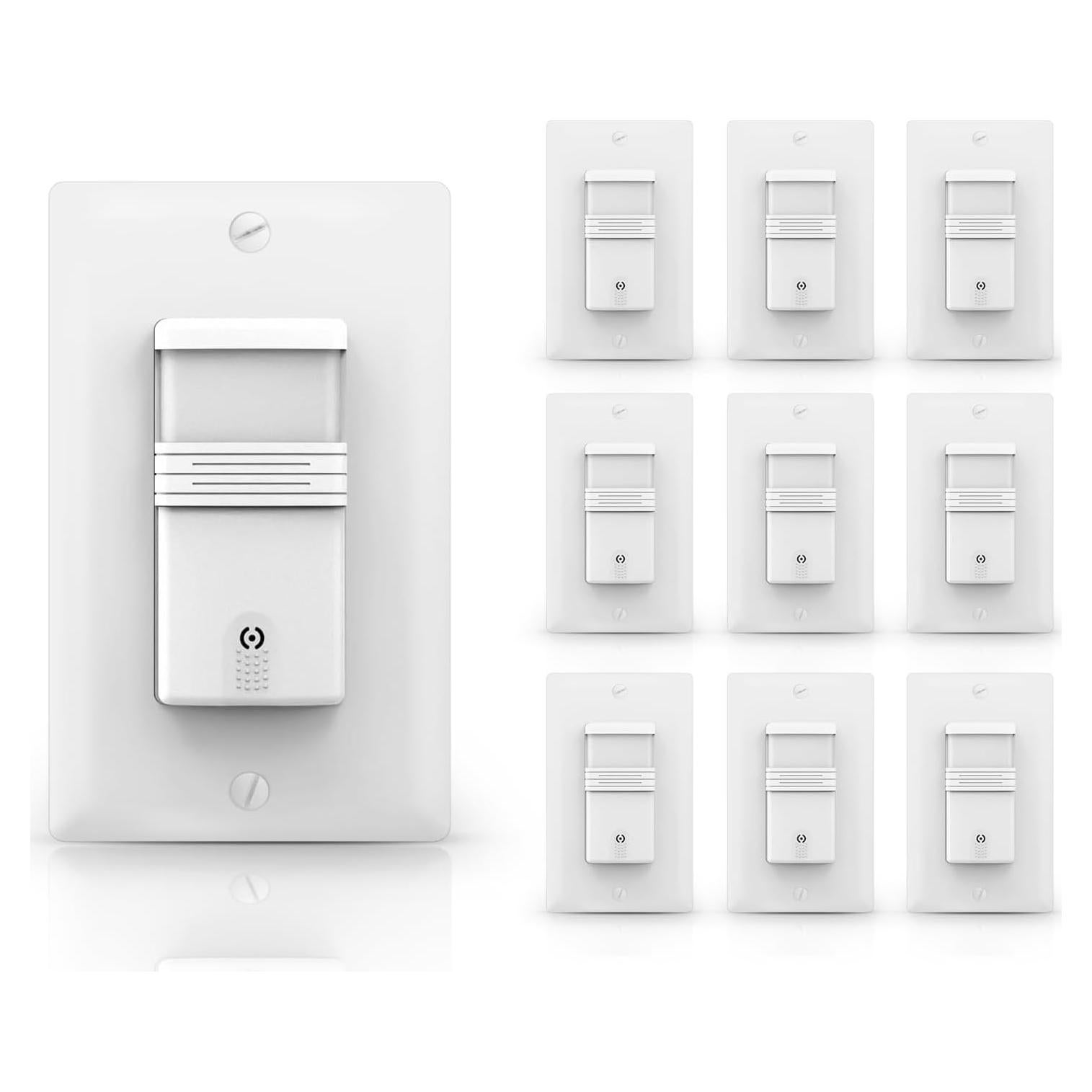 Interruptor de Luz de Movimiento ECOELER 10 Pack PIR 600W