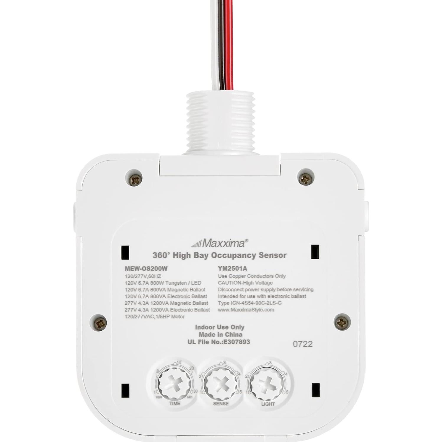 Sensor de Movimiento PIR Maxxima MEW-OS200W 360° 9.14m