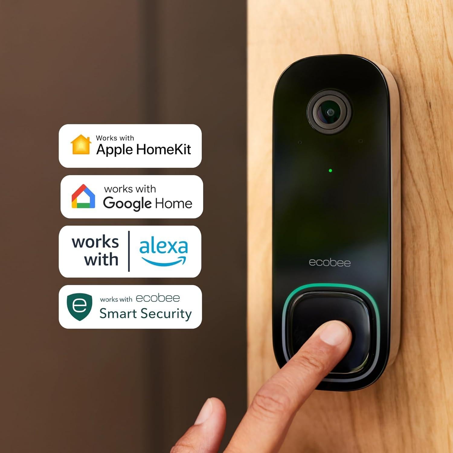 Paquete de Seguridad Ecobee: Cámara Timbre + Sensor Puertas