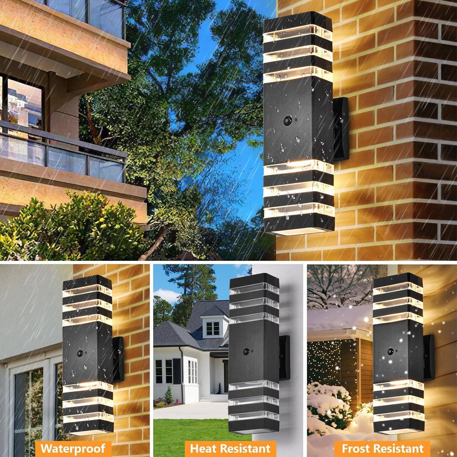 Luces de Pared Exteriores DASTOR con Sensor de Movimiento 3 Modos