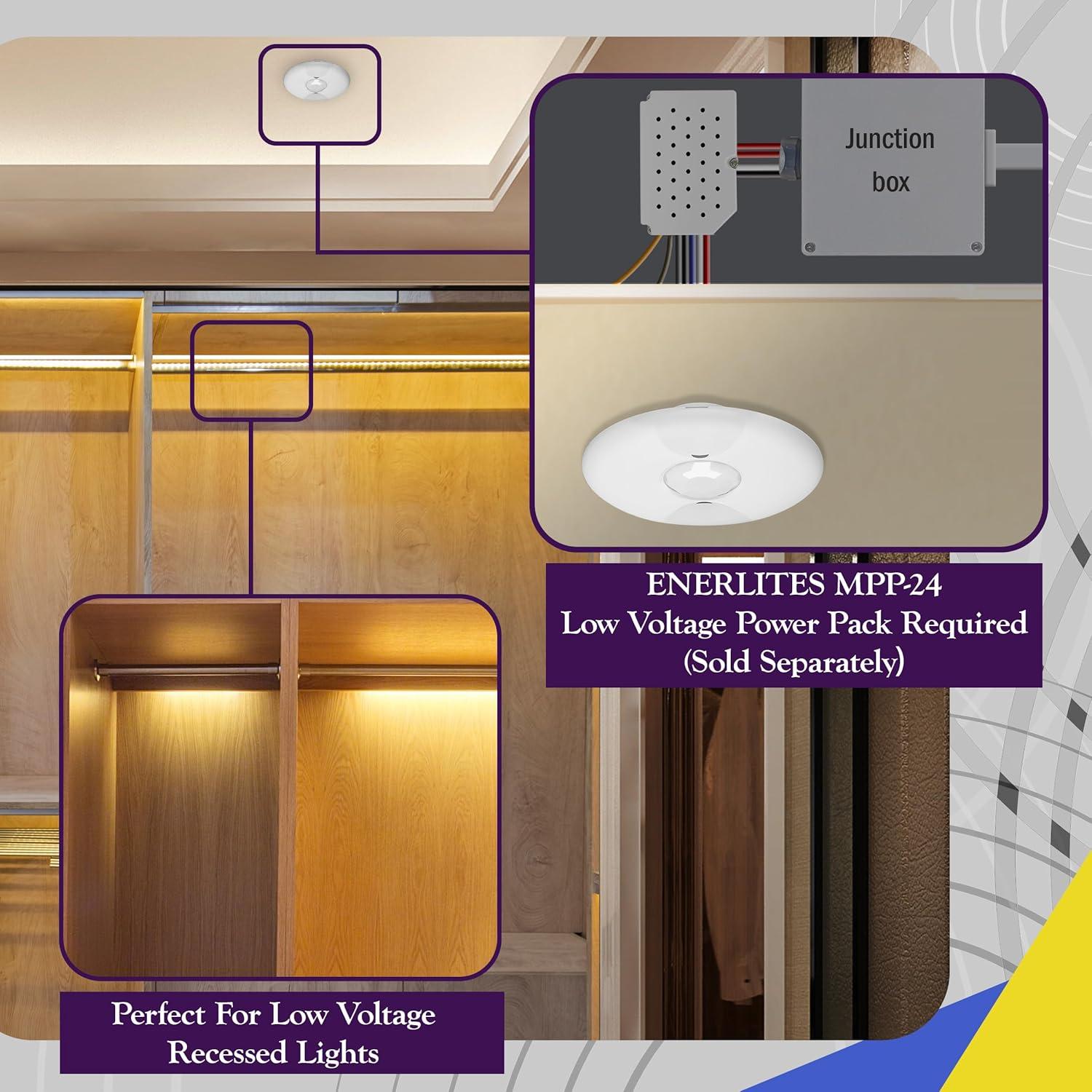 Sensor de Movimiento PIR Techo ENERLITES MPC-50L 360° 111m²