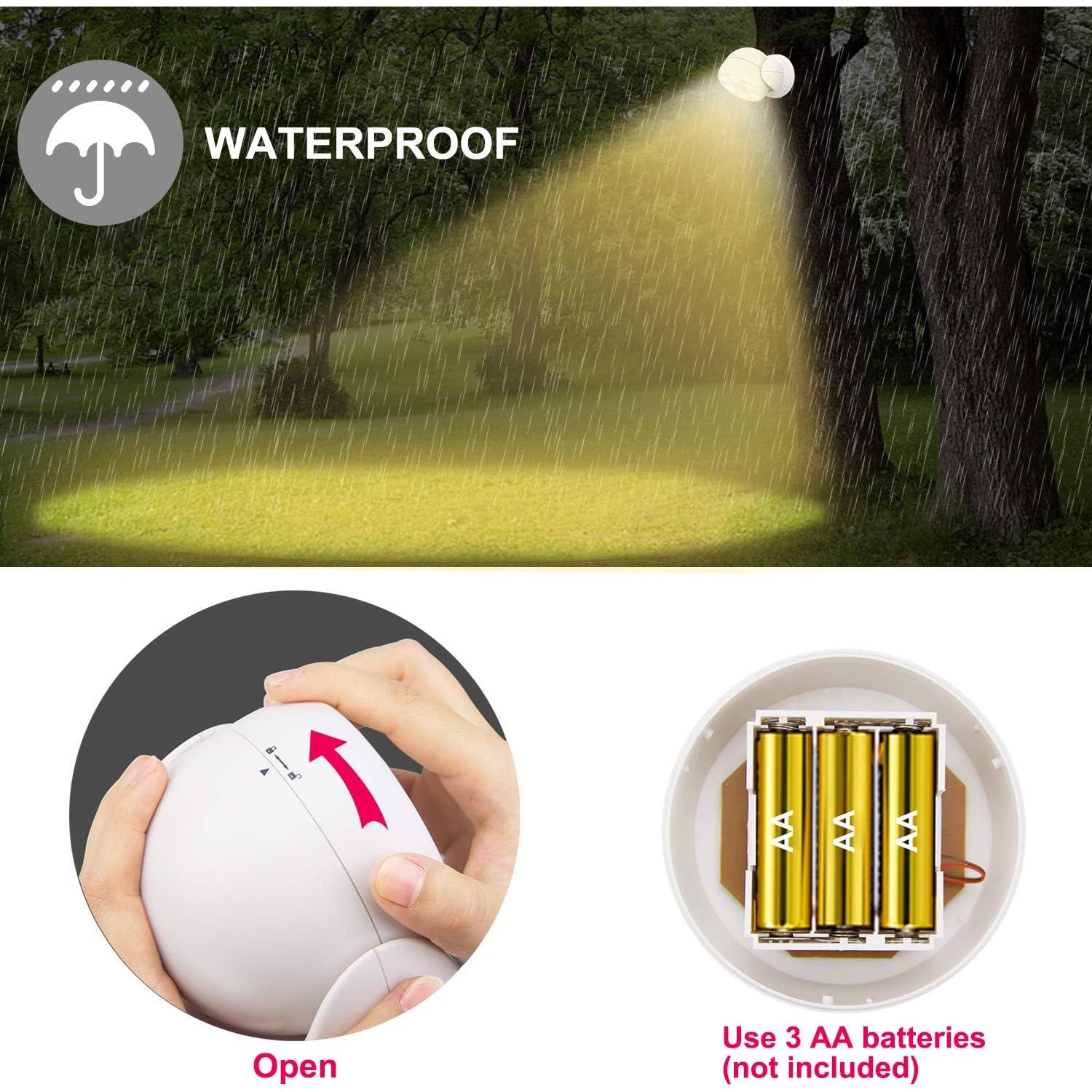 Luz de Sensor de Movimiento HONWELL Inalámbrica Impermeable