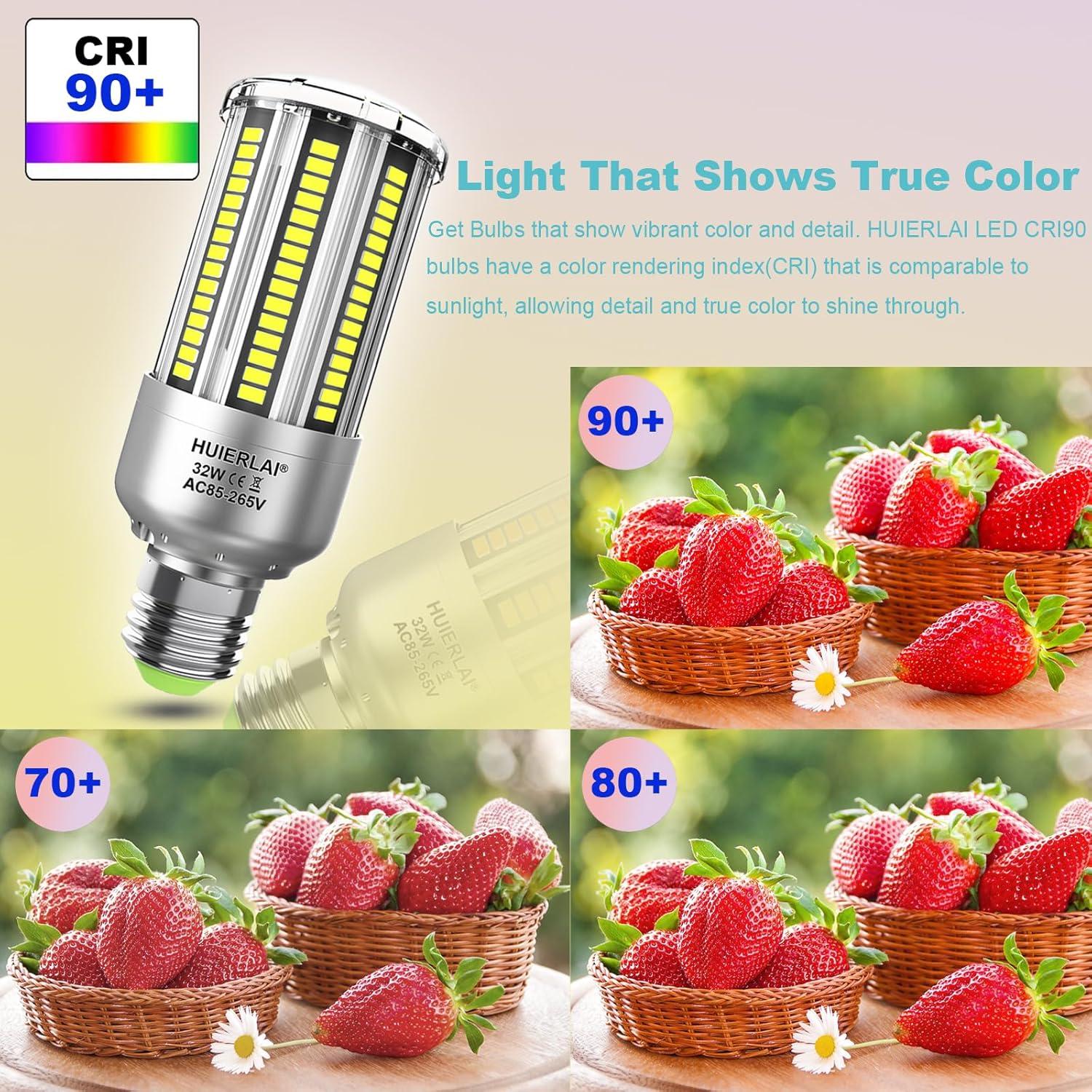 Bombillas LED HUIERLAI 32W con Sensor de Movimiento 6000K