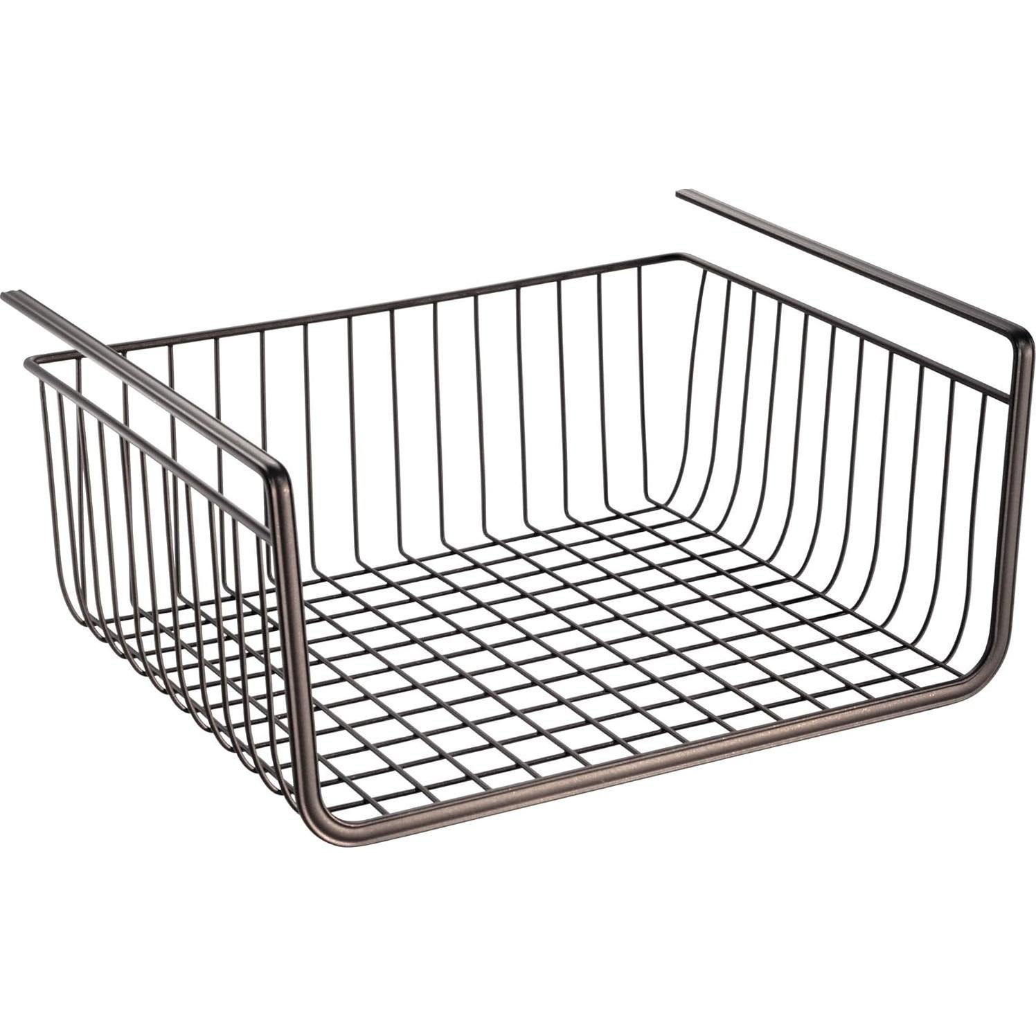 Canasta Bajo Estante InterDesign York Metálica Bronce 31.75x25.4x15.24 cm