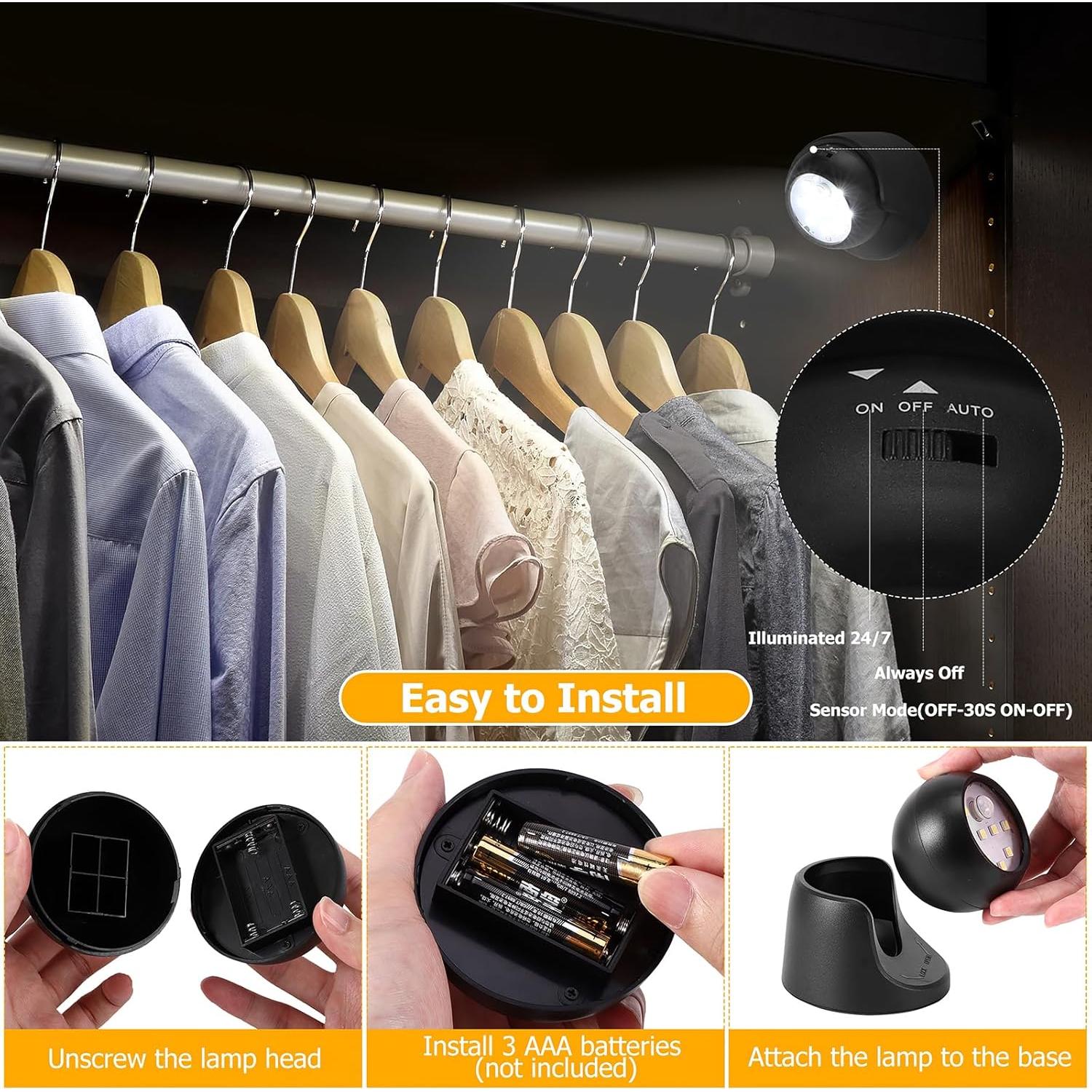 Luz de Sensor de Movimiento Inalámbrica LemonBest 9.1cm