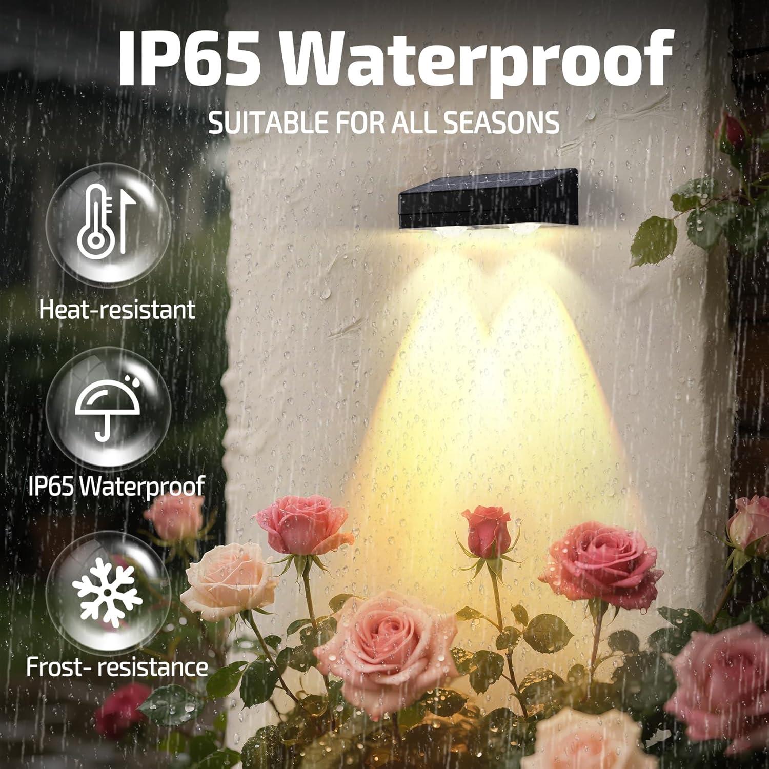 Luces Solares IP65 ZXCLIGHT para Cercas Exteriores 12 Modos RGB