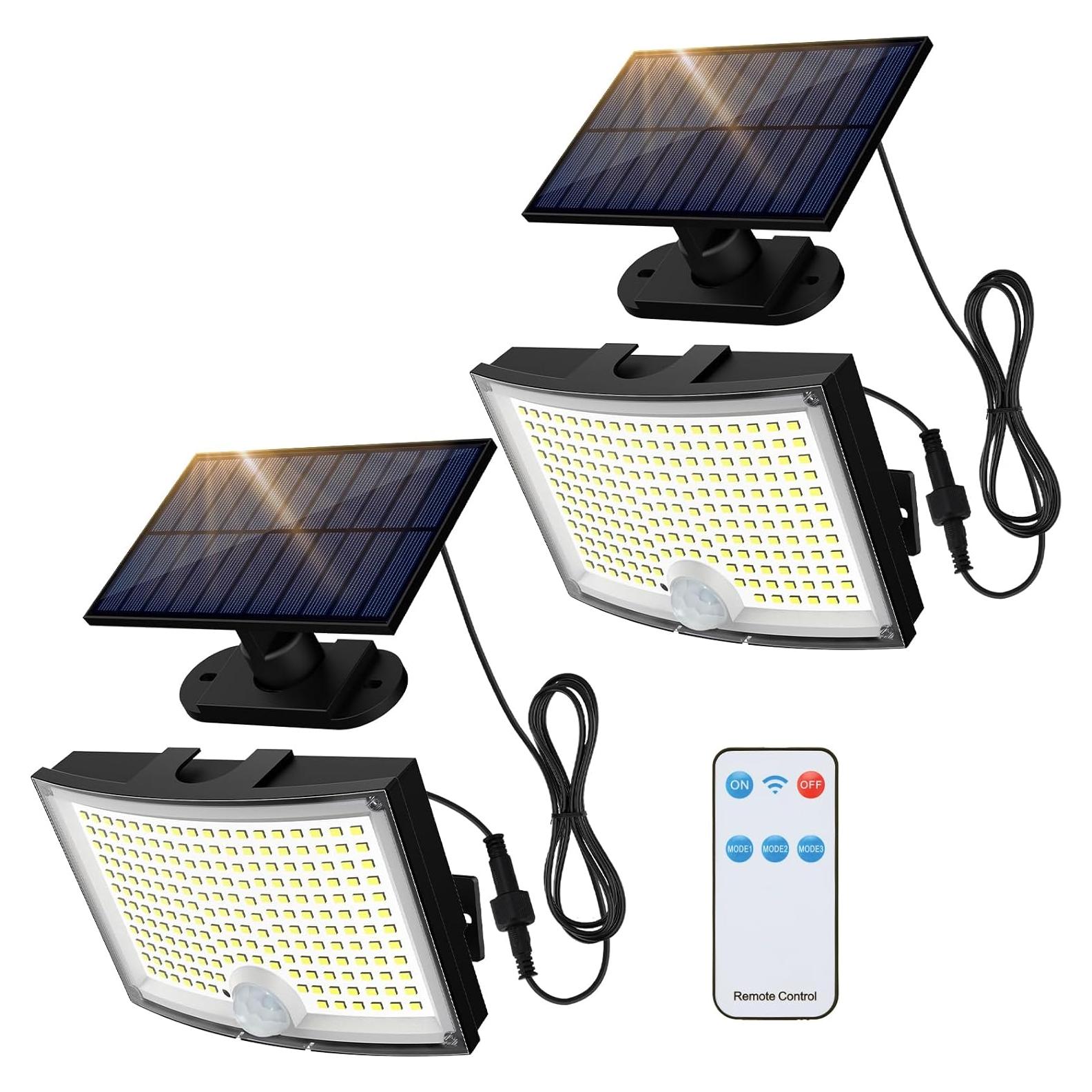 Luces Solares Adiding 202 LEDs con Control Remoto 2 Paquete
