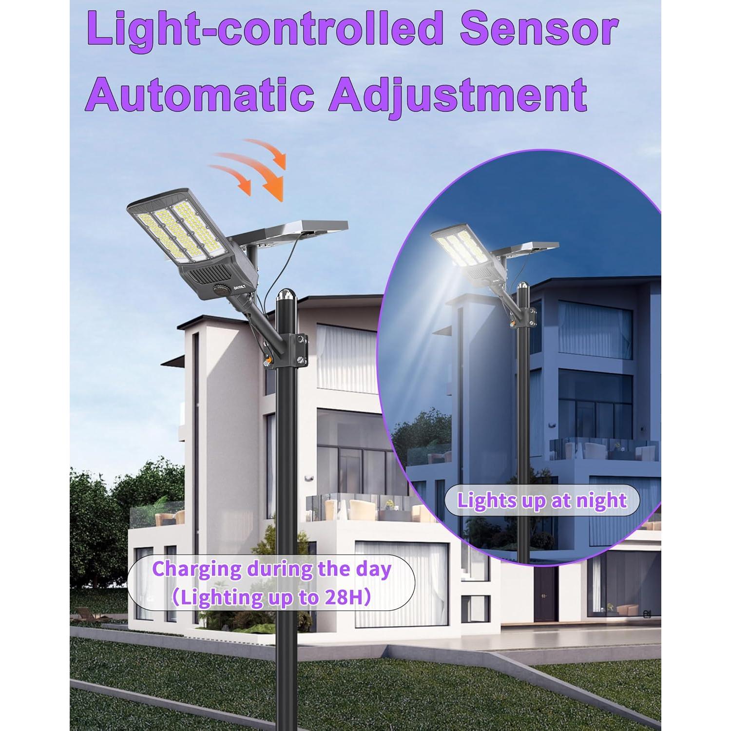 Luces Solares de Calle JAYNLT Y-12000W 6500K IP67 900000LM