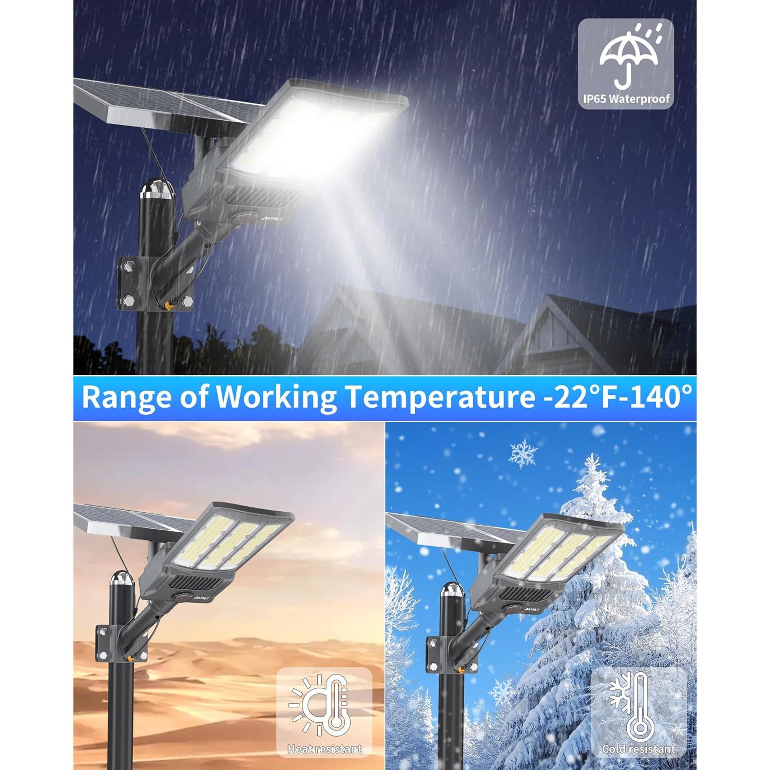 Luces Solares de Calle JAYNLT Y-12000W 6500K IP67 900000LM