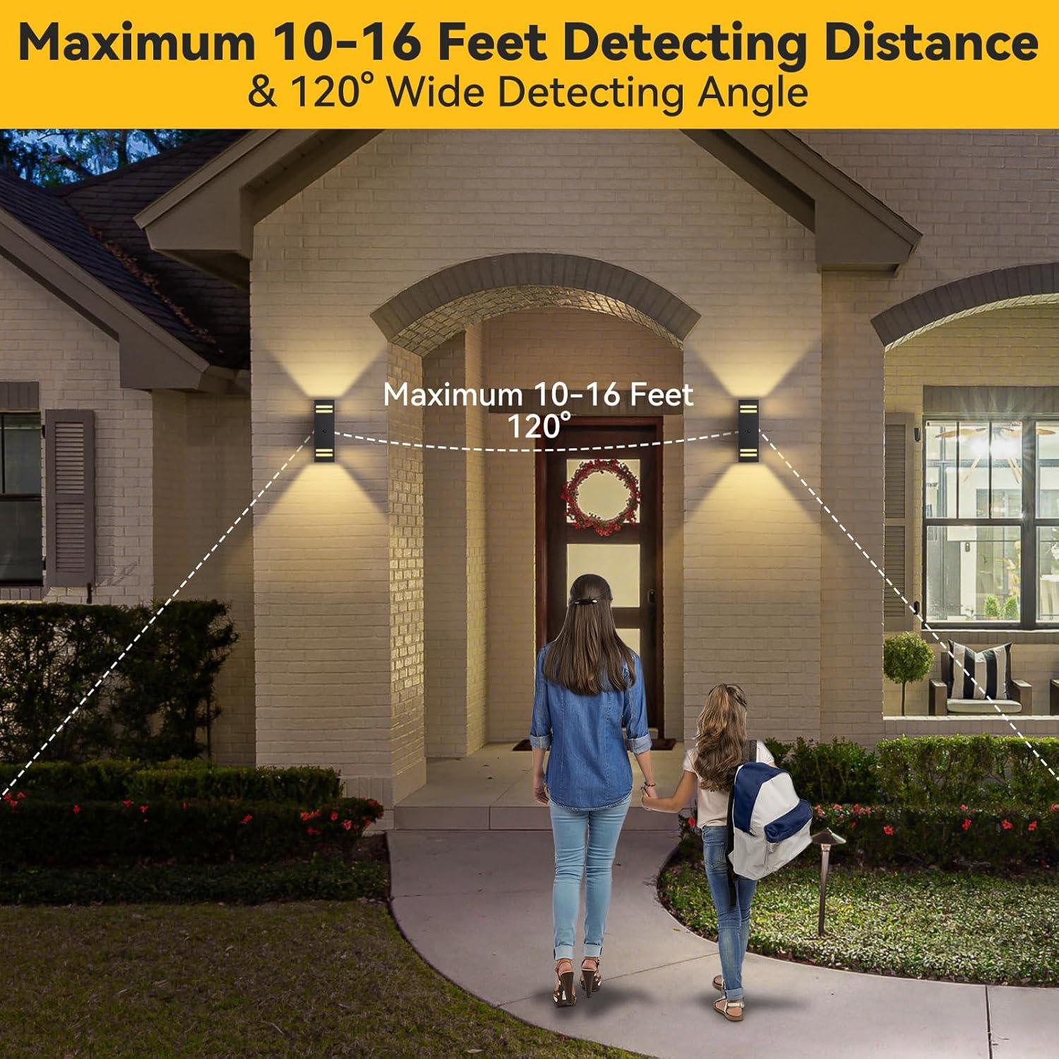 Luces de Pared Exteriores SHIMR con Sensor de Movimiento - 2 Paquete